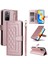 Xiaomi Poco M4 Pro 5g Için El Kayışı ve Kart Yuvalı Premium Deri Cüzdan Kılıf-Rose Gold (Yurt Dışından) 1