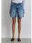 Lidia Real Blue Puslu Koyu Mavi Jean Şort 1410145-89744 11