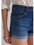 Vivia Cuffed Dark Flex Blue Jean Şort 1411217-89702 16