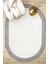 Oval Gri Halı Bordür Modern Oturma Odası Salon Mutfak Koridor Antre Balkon Çocuk Odası Halısı 0020 5