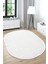Oval Beyaz Halı Modern Oturma Odası Salon Mutfak Koridor Antre Balkon Çocuk Odası Halısı 007 5