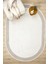 Oval Beyaz Halı Bordür Modern Oturma Odası Salon Mutfak Koridor Antre Balkon Çocuk Odası Halısı 0021 5