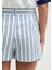 Çizgili Mavi Şort 1410220-83972 16