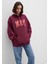 Mavi Logo Baskılı Kapüşonlu Bordo Sweatshirt 1600361-90705 11