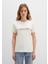 Realite Baskılı Ekru Tişört 1613348-70072 15