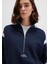 Yarı Fermuarlı Lacivert Sweatshirt 1S10360-32184 13