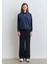 Biye Detaylı Kapüşonlu Lacivert Sweatshirt 1S10362-87518 9