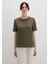 Dantel Detaylı Haki Tişört 1613515-71549 11