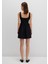 Askılı Siyah Mini Elbise 1310724-900 10