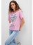 Plaj Baskılı Pembe Tişört 1613490-71031 9