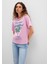 Plaj Baskılı Pembe Tişört 1613490-71031 11