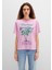 Plaj Baskılı Pembe Tişört 1613490-71031 13