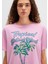 Plaj Baskılı Pembe Tişört 1613490-71031 15