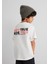 Baskılı Ekru Tişört 6610367-70057 15
