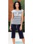 Kadın Yazlık Baskılı Pijama 21511 1