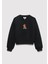 Köpek Nakışlı Siyah Sweatshirt 7S10132-900 9