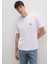 MJ Logo Baskılı Beyaz Tişört 0612839-620 10
