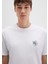 MJ Logo Baskılı Beyaz Tişört 0612839-620 13