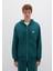 Kapüşonlu Fermuarlı Yeşil Sweatshirt 0S10372-87831 15
