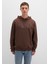 Mvjns Baskılı Kapüşonlu Kahverengi Sweatshirt 0S10346-88067 15