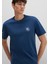 MJ Logo Baskılı Mavi Tişört 0612839-89287 8