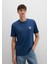 MJ Logo Baskılı Mavi Tişört 0612839-89287 10