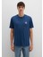 MJ Logo Baskılı Mavi Tişört 0612839-89287 11