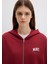 Mavi Logo Baskılı Kapüşonlu Fermuarlı Bordo Sweatshirt 1S10178-85493 12