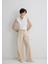 Beli Bağcıklı Ekru Kargo Pantolon 1011078-70003 10