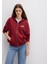 Mavi Logo Baskılı Kapüşonlu Fermuarlı Bordo Sweatshirt 1S10178-85493 9
