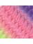 Afrika Örgülük Ombreli Sentetik Saç 100 Gr. - Mor / Açık Pembe / Neon Sarı 2