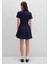 Lacivert Pileli Mini Elbise 1310762-82318 16