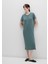 Tencel TM Modal Yeşil Midi Elbise 1310777-71917 9