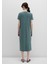 Tencel TM Modal Yeşil Midi Elbise 1310777-71917 12