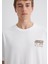 Baskılı Beyaz Tişört 0613032-70057 13