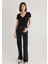 V Yaka Siyah Basic Stretch Tişört 162769-900 13