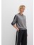 Şerit Detaylı Kapüşonlu Gri Sweatshirt 1S10443-82577 11