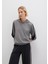 Şerit Detaylı Kapüşonlu Gri Sweatshirt 1S10443-82577 13