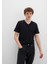 Stretch V Yaka Siyah Basic Tişört 061748-900 9