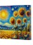 Van Gogh 4 Ayçiçekleri - Çizgisiz Yan Boyamalı Defter 1