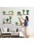 Tropikal Bitkiler Duvar Stickerı 10 Adet 90X35CM Pvc Malzeme Yeşil 1