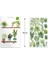 Tropikal Bitkiler Duvar Stickerı 10 Adet 90X35CM Pvc Malzeme Yeşil 6