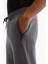 Erkek Antrasit Beli Lastikli Bağcıklı Bi-Stretch İnterlok Regular Fit Eşofman Altı B003400 6