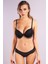 Golshan Galiana Mini Slip, Kadın Tül Transparan Siyah Külot 5