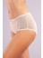 Golshan Gaspara Control Slip, Kadın Güpürlü Tül Ten Renk Yüksek Bel Külot 2