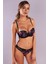 Golshan Gardenia Mini Slip, Kadın Dantelli Çiçek Baskılı Siyah Normal Bel Külot 5