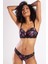Golshan Gardenia Mini Slip, Kadın Dantelli Çiçek Baskılı Siyah Normal Bel Külot 7