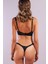 Golshan Giselle Mini String, Kadın Güpürlü Saten Siyah String Külot 6