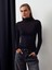 32277 Balıkçı Yaka Kaşmir Bluz-Siyah 1