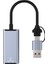 Masaüstü Dizüstü Bilgisayar Için Çift Başlı USB Tip C Ethernet Adaptörü 1000MBPS (Yurt Dışından) 5